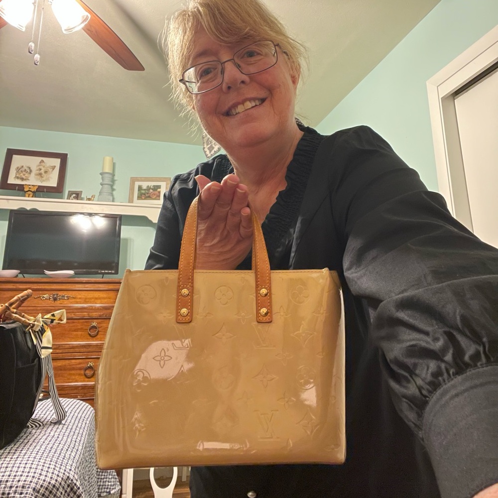 Louis Vuitton Leather SMALL Yellowish/ beige tote bag